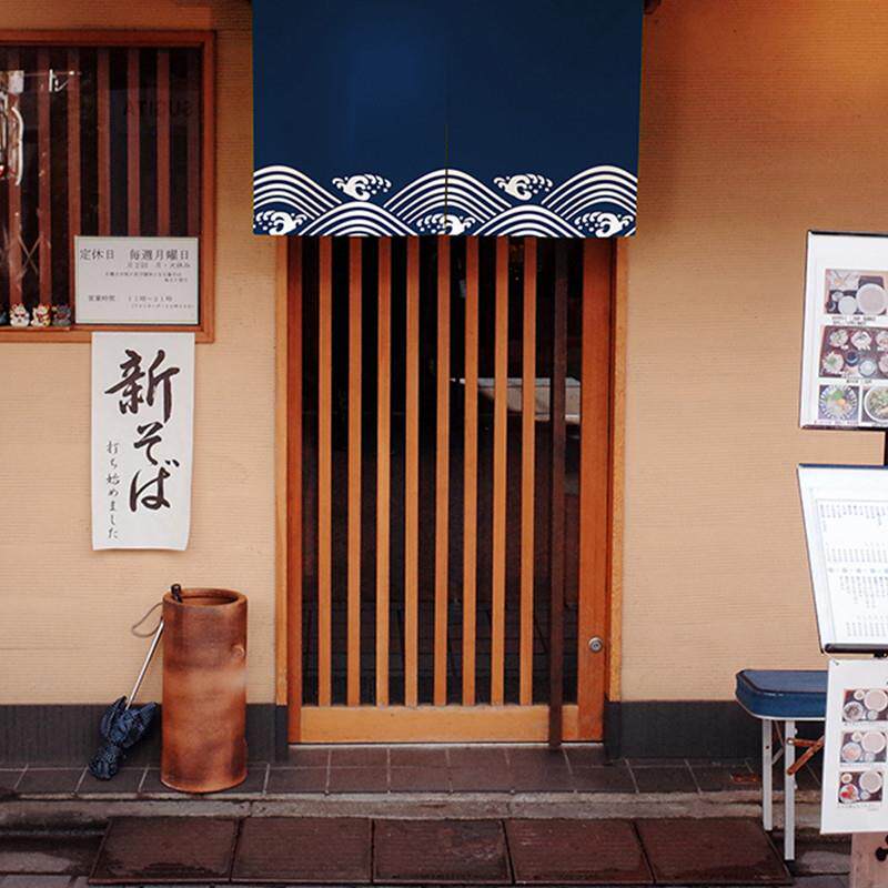 日式门IFG帘半帘短帘隔断厨窗帘装饰挂铺帘布魔挡术贴店商用房遮