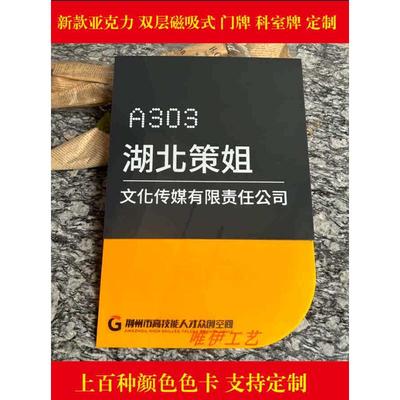 双层亚克力磁吸式可更换门牌定制科室牌形象门牌贴牌提示牌标识牌