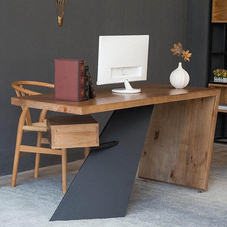 桌简约现代家用电脑尚时大老板无品牌/桌气铁艺办公桌创意长桌