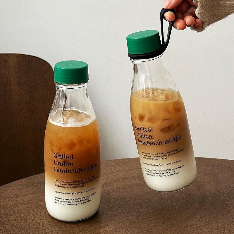 高颜值咖啡杯便携外带玻璃杯家用水杯外带密封杯子水瓶饮料杯