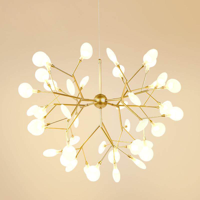 北欧萤火虫吊灯 后现代Led灯创意艺术个性叶子灯别墅餐厅客厅灯具