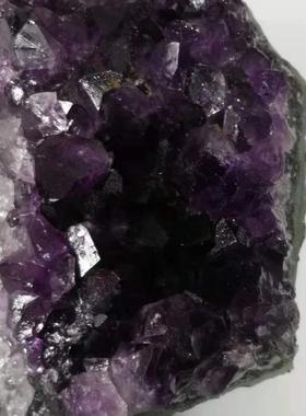 天然乌拉圭晶紫片hh晶簇大块矿物晶体片紫水块紫水晶洞摆件