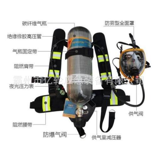万亿国债地震灾害正压空气呼吸器大视野面屏呼救器逃生呼吸设