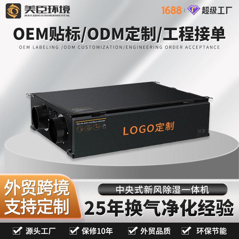 加工定制新风除湿一体机别墅地下室净化新风系统防潮排烟吊顶风机