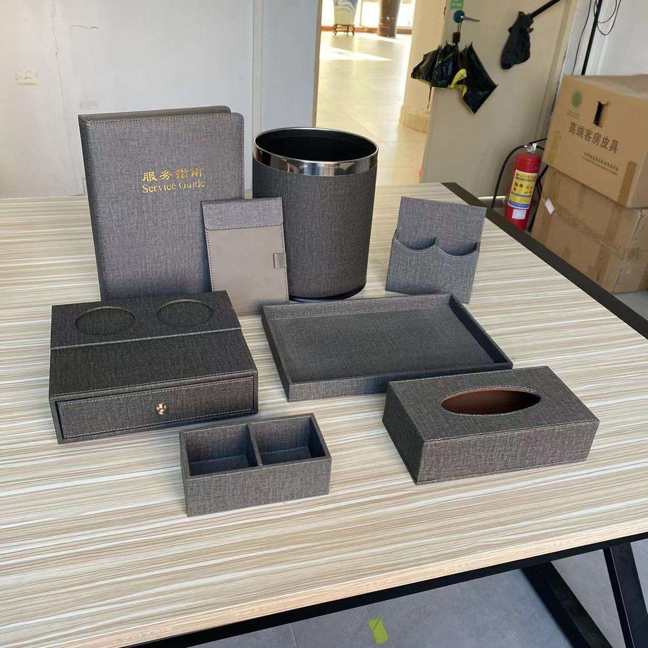 垃圾桶酒店KTV宾馆专用10L家用塑料阻燃双层垃圾桶皮具用品印logo