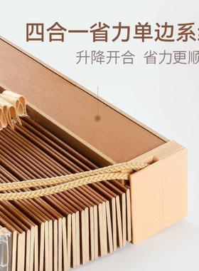 椴木木百叶窗VJB室帘古风遮光台书房卧室会议阳拉绳中实木百叶卷