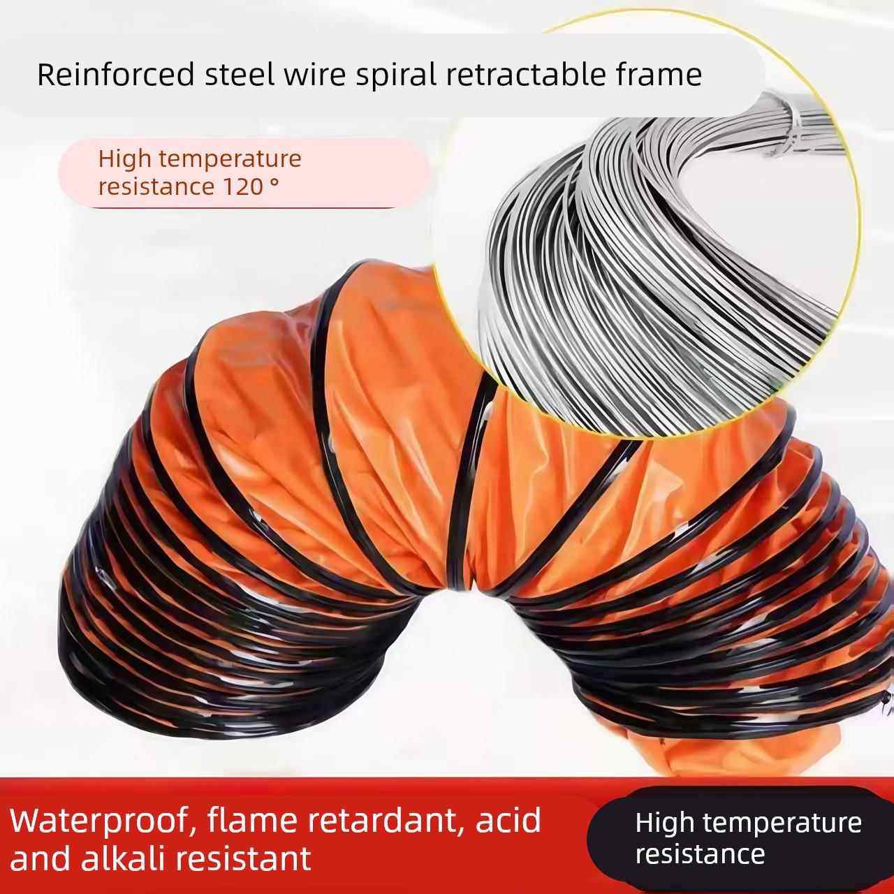 风管软管通风管帆布通风排烟排气管伸缩管道耐高温导风管风机PVC