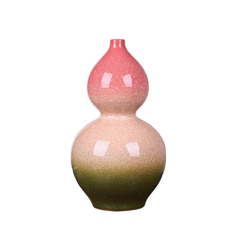 景德镇陶瓷器冰裂花瓶插花摆件仿古新中式客厅电视柜创意家居装饰