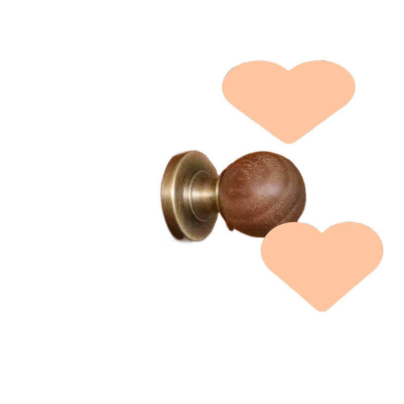 新中式胡桃木黄铜拉手北欧衣橱柜门抽屉家具单孔复古圆球小把手,住宅家具,拉手,淘宝优惠券,粉丝福利购,淘宝优惠卷