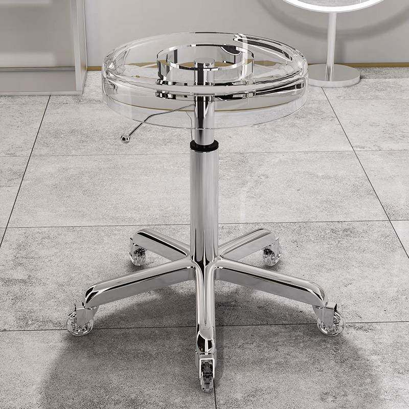 新款不锈钢美容大工旋转美发店专院椅用子 亚无品牌/克力凳升降滑