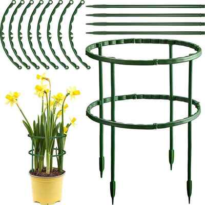 2/4/6pc Plastic Plant Support Pile Stand for Flowers Greenho