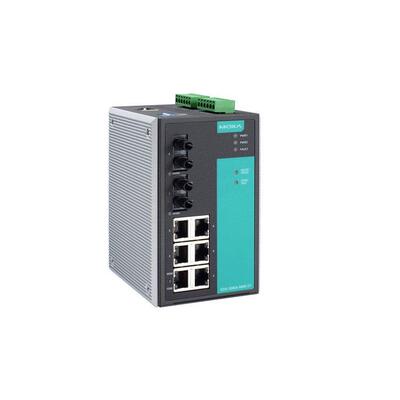 MOXA 工业以太网交换机 EDS-508A 导轨壁挂式安装（带可选套件）
