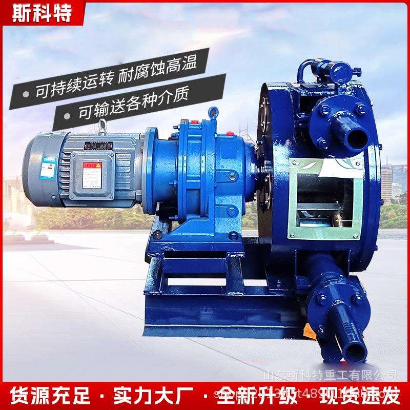 大流量纸浆输送泵工业挤压软管泵水泥发泡粘稠液体蠕动泵