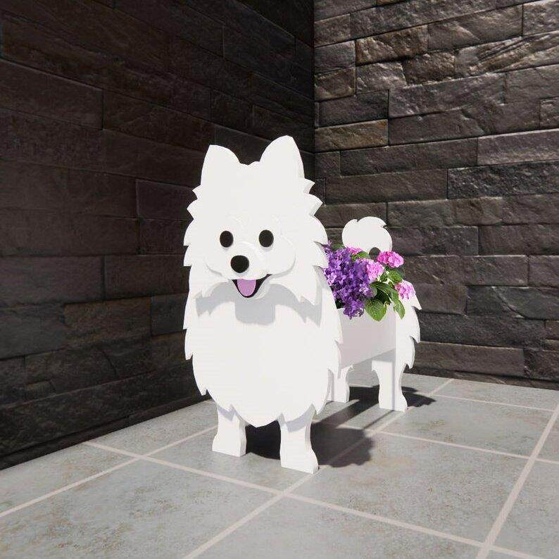 独立站dog-planter 宠物狗狗花盆盆栽花园家居装饰品庭院摆件