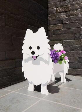 独立站dog-planter 宠物狗狗花盆盆栽花园家居装饰品庭院摆件