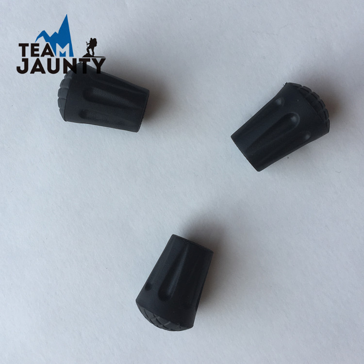 登山脚套拐杖尖头头杖防滑配件户外橡胶通用手杖徒步短