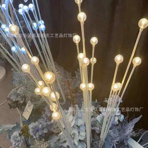 婚庆婚礼道具珍珠地YGL插窗灯舞台泡橱现场装饰插件摆件泡引路地