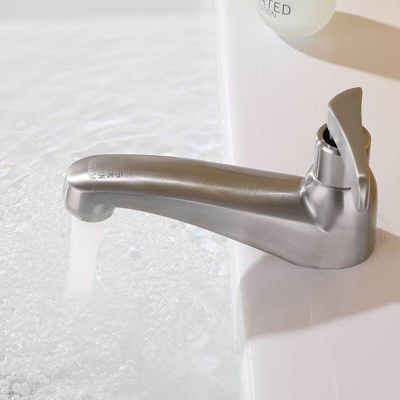 304不锈钢单冷面盆水龙头矮小台上盆洗脸盆阳台浴室洗手盆洗漱