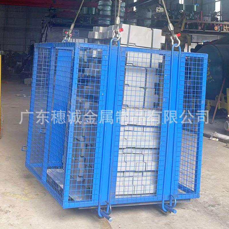 加气块吊笼作业吊笼吊篮工地起砖上料卸料升降笼钢筋塔吊吊笼升降
