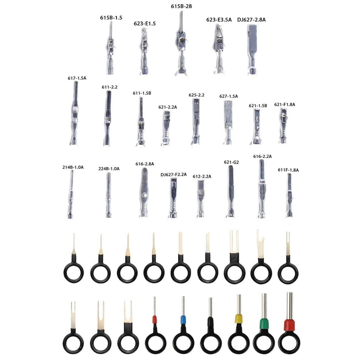 340Pcs 1\/1.5\/1.8\/2.2\/2.8\/3.5mm Terminal Pins Wire Harne