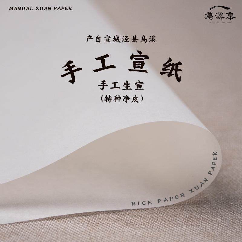 纯手工特种净皮生宣纸加厚写意书法山水画宣纸专用纸国画工笔画