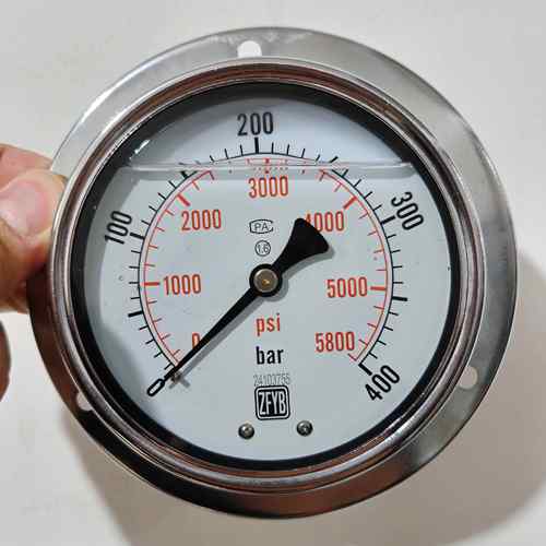 ZFYB无锡珠峰轴向带边耐震表抗震压力表油压YN100III 40mpa600Bar