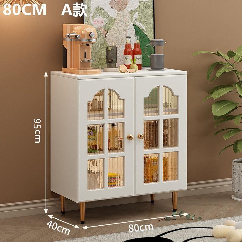 玻璃门餐边边柜家用实木客厅欧式储物柜现代简约厨房碗柜收纳工厂