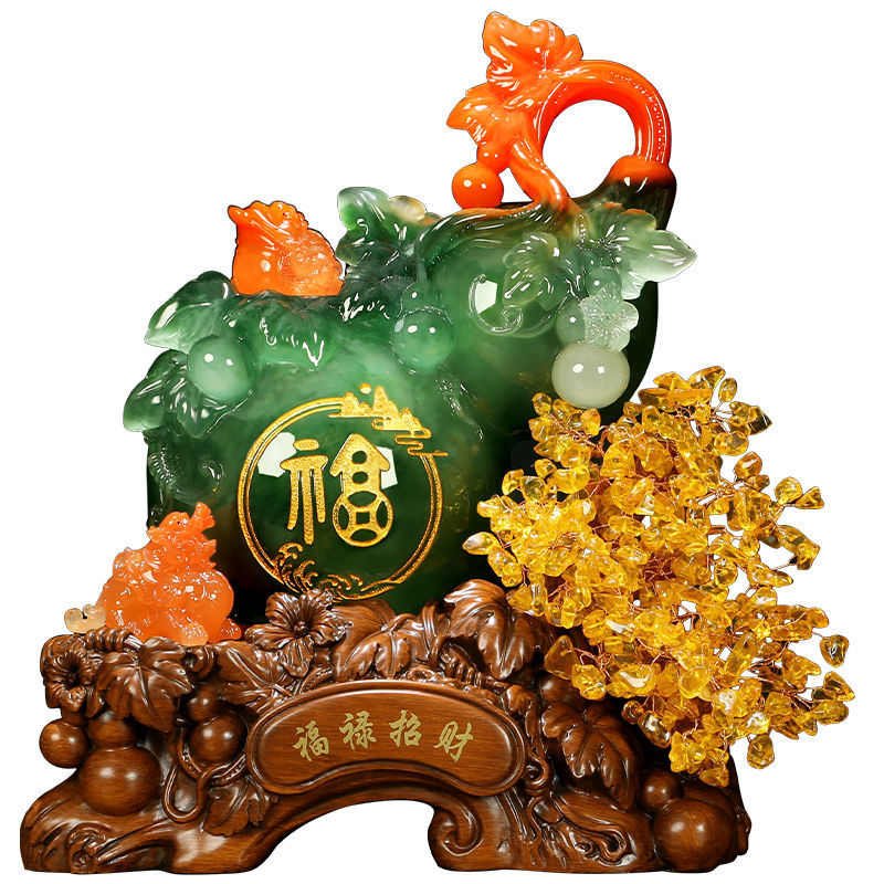 招财福禄葫芦摆件摇钱树金蟾貔貅家居客厅办公室装饰乔迁开业礼品