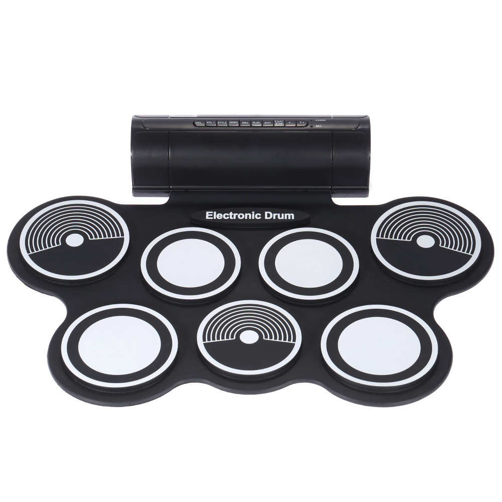 MD759手卷电子架子鼓成人初学双喇叭便携儿童打击乐器批发