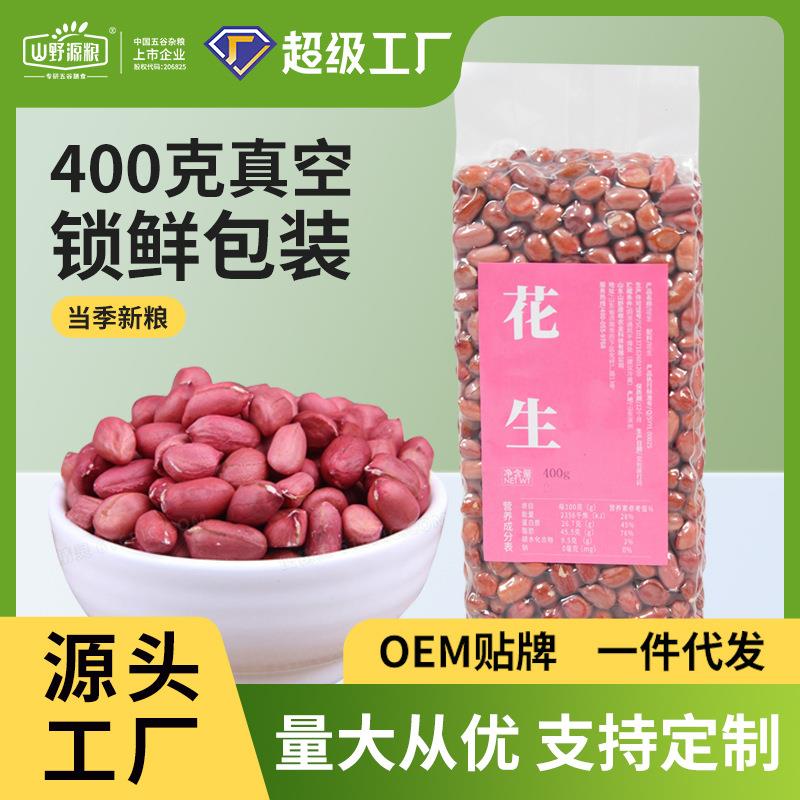 红皮花生400克真空包装新米集采五谷杂粮粗粮组合直销源头厂