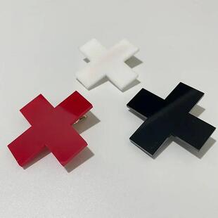 Harajuku Punk Gothic rendy Diablo Red Cross Hair Clip Medica