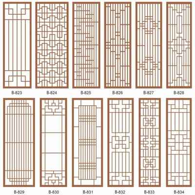 东阳木雕实木花格新中式屏风隔断镂空彷古门窗花玄关背景墙格栅栏