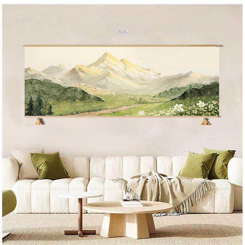 北欧风日照金山大尺寸客厅沙发背景装饰画 画卧室床头风景挂画 画