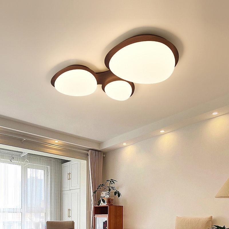 中式鹅石客厅吸顶灯灯三头组合创意阳601台简约卵现代书新房主卧