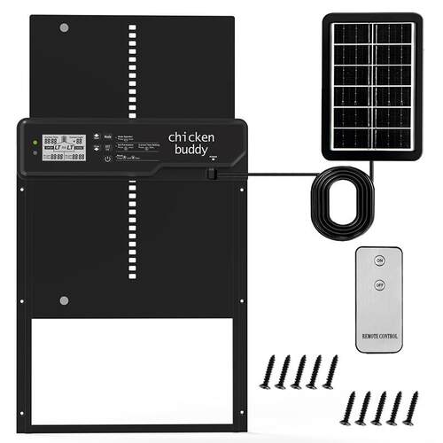 全自动智能鸡舍门鸡笼门直板门光感遥控手动定时开关跨境养殖设备