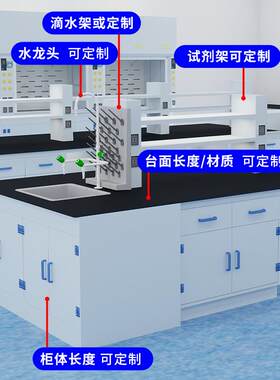 台P实P中央实验化学室工验作台耐酸碱试验操作1000*150台吊柜实验