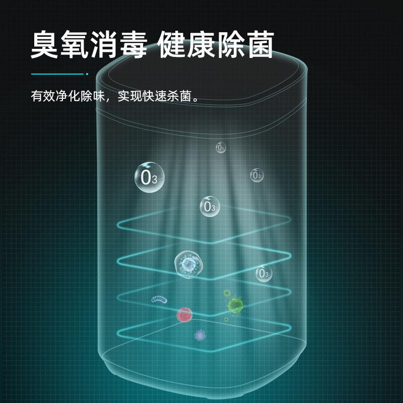 新款直销酒店大堂不锈钢智能感应垃圾桶全自动带盖家用客厅卧室创