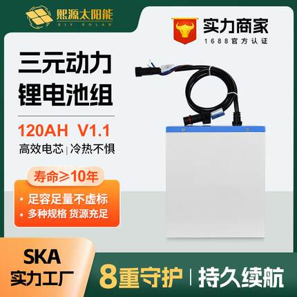 12v24v三元锂电池120ah大容量聚合物太阳能板路灯监控锂电池V1.1