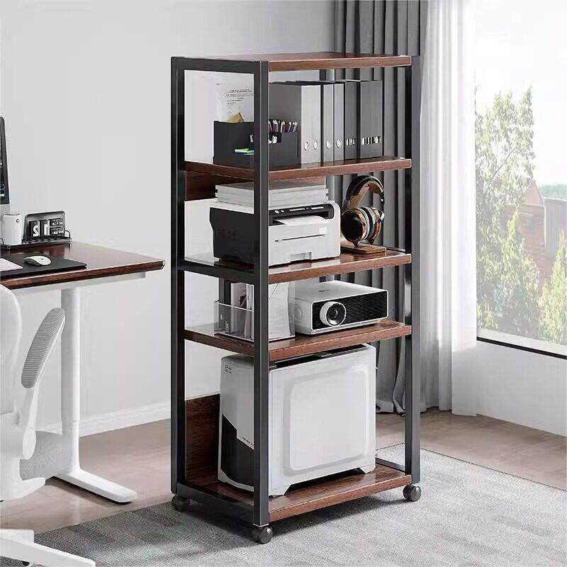 多层印表机架子置物架落地办公室文件放置收纳整理柜电脑主机托