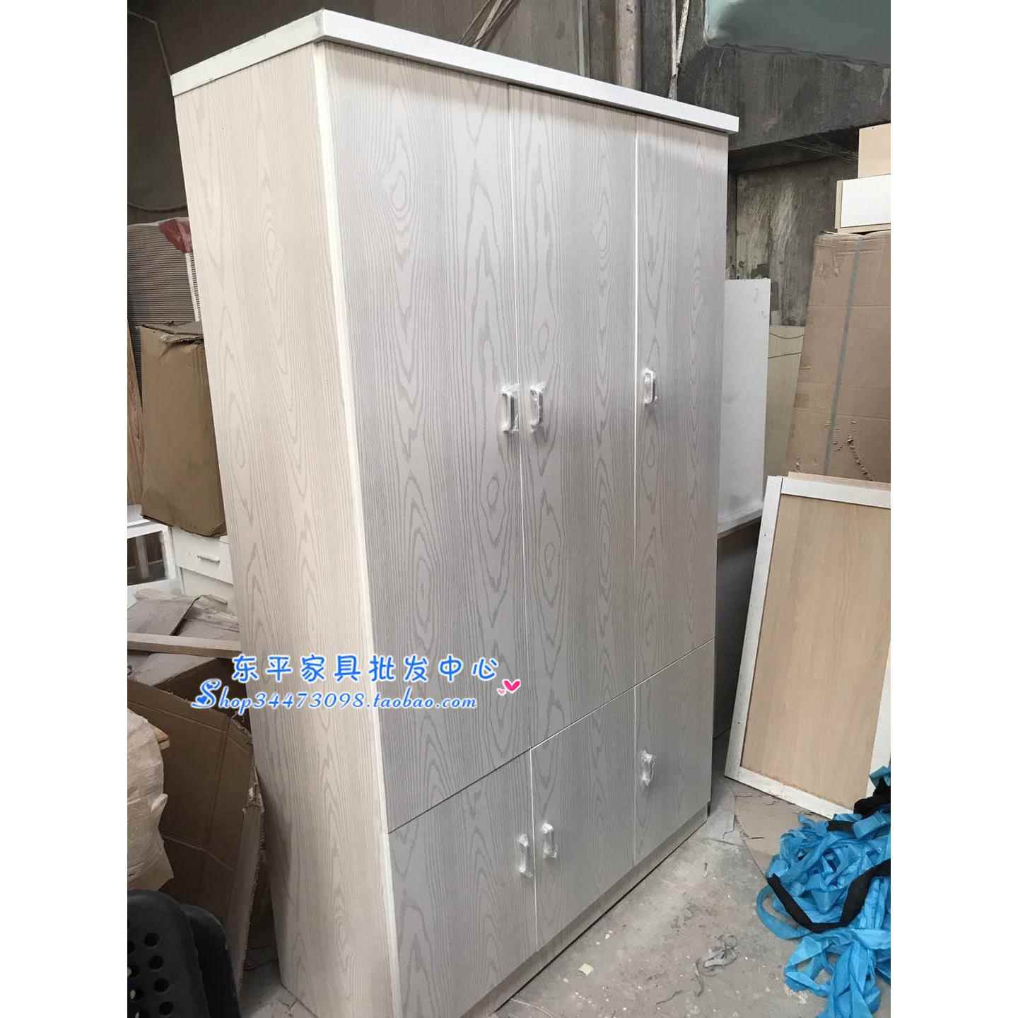 简易衣柜衣橱带镜子三门柜两门柜四门柜供应