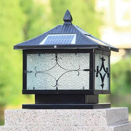 太阳能柱头灯户外防水门柱灯接电围墙灯别墅小区园林灯庭院景观灯