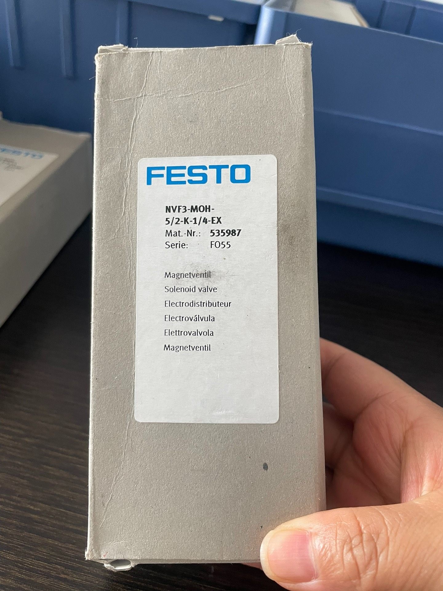 费斯托535987 NVF3-MOH-5/2-K-1/4-E