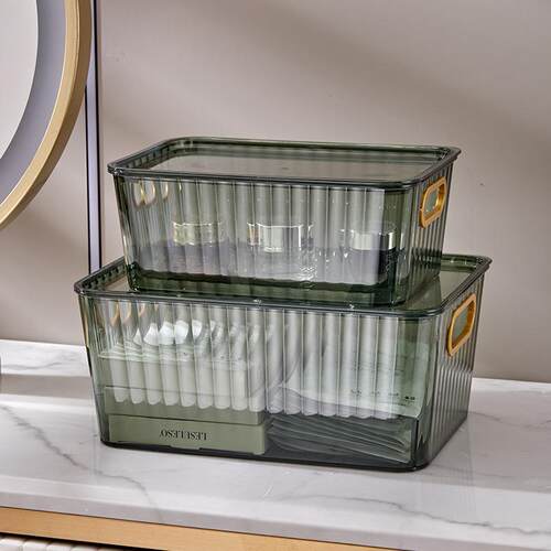 Transparent Cosmetic Mask Organizer, Desktop Storage Box, St