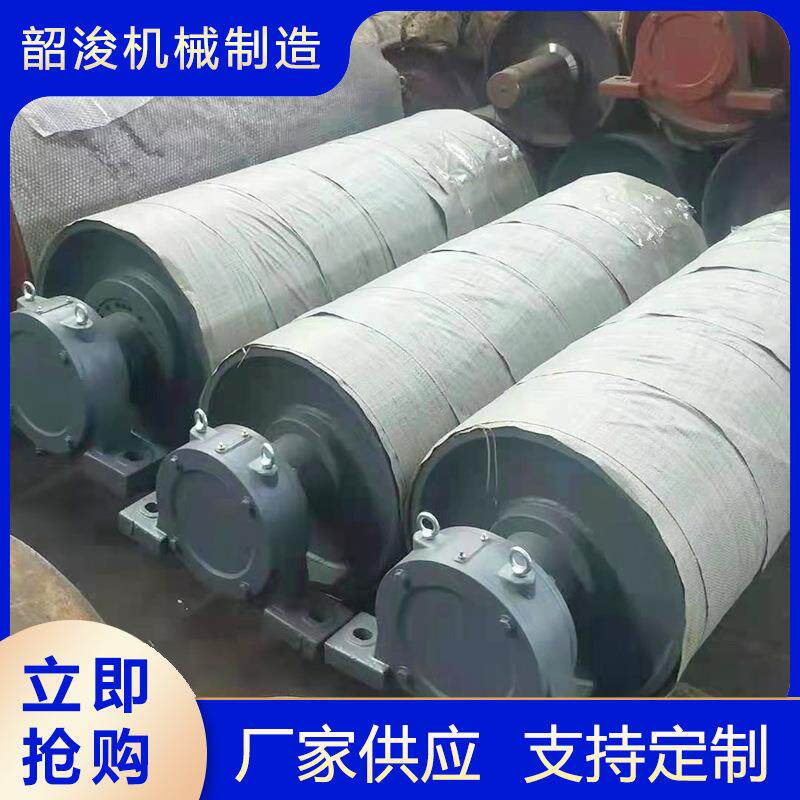 输送带主动包滚滚筒传动皮带机重型改向572筒带槽传送胶无动力滚