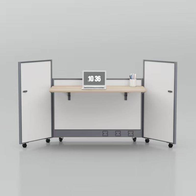 职员可折叠办公桌组合办公室简约现代员工屏风工位免安装办公卡位