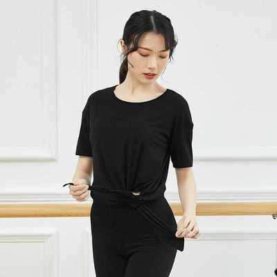 现代舞蹈练功服宽松莫代尔上衣形体训练服老师专用瑜伽跳舞服装夏
