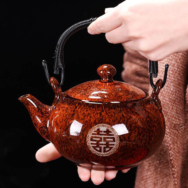 结婚茶具套组家用中式婚庆整套陶瓷大红色敬茶茶杯茶壶茶盘泡茶壶