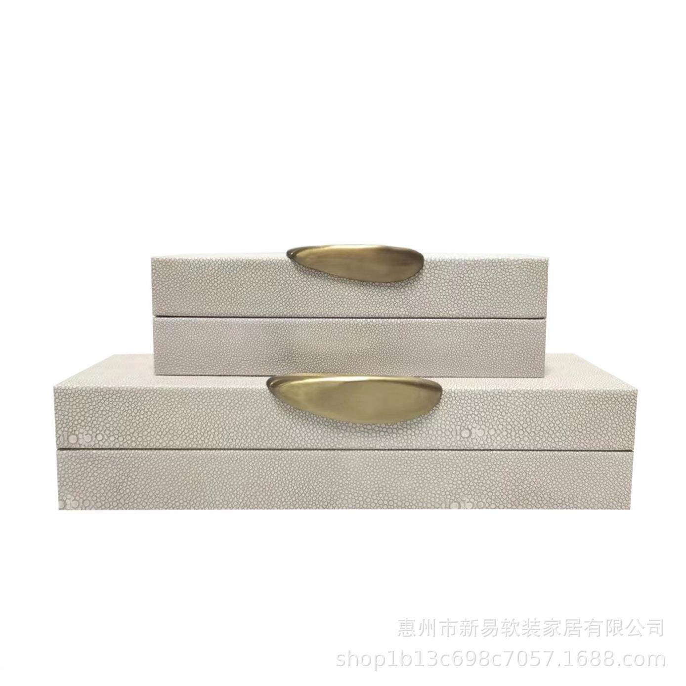 新中式轻奢首饰盒摆件样板房衣帽间卧室软装饰品梳妆台收纳装饰盒