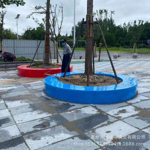 玻璃钢树池坐凳户外长条座椅园林景观花池公园休闲椅异形弧形坐凳