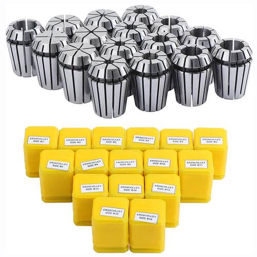 ER25弹性筒夹英制筒夹弹簧夹头雕刻机夹头套装 ER25-16PCS